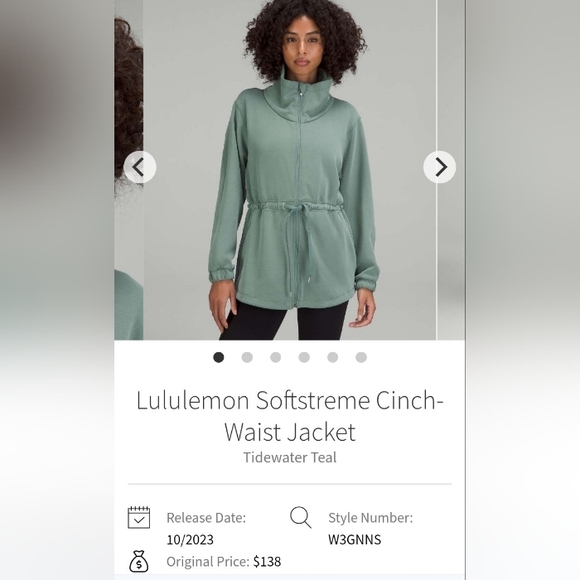 lululemon athletica Jackets & Blazers - lululemon athletica Softstreme Cinch-Waist Jacket - Green